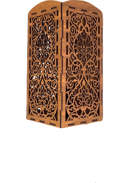 Otantik Desenli Modern Ahşap Mdf Lazer Kesim Rustik Salon Aplik