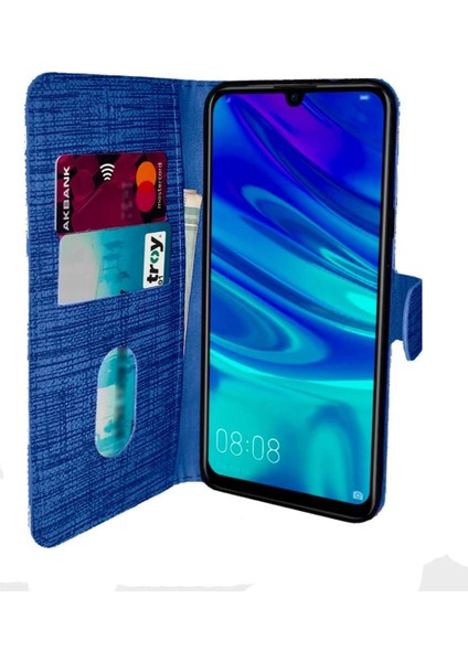 Demir Iletişim Xiaomi Redmi 9A Kapaklı Cüzdanlı ve Kartlıklı Kılıf Mavi