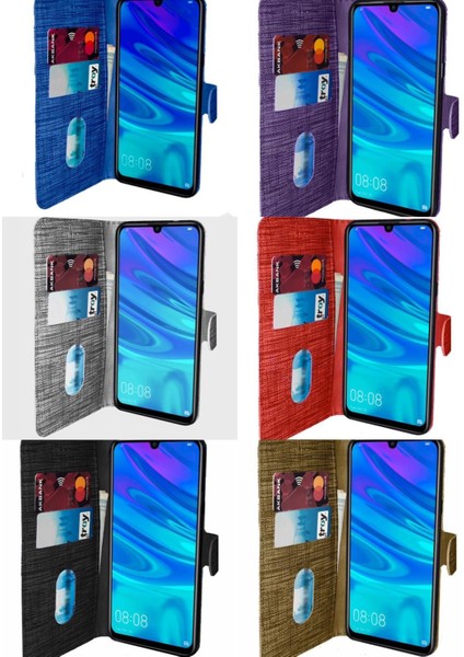 Demir Iletişim Xiaomi Mi Note 9s Kapaklı Cüzdanlı ve Kartlıklı Kılıf Kırmızı