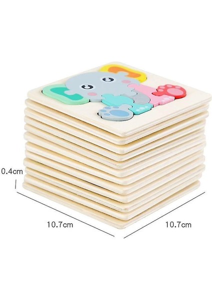 (Denizaltı) Bebek Oyuncakları 3D Ahşap Puzzle Karikatür Hayvanlar Bilişsel Bilmecenin Erken Öğrenme