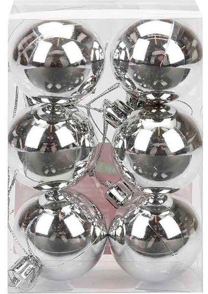 Yılbaşı Yeniyıl Ağacı Süsü Top Gümüş