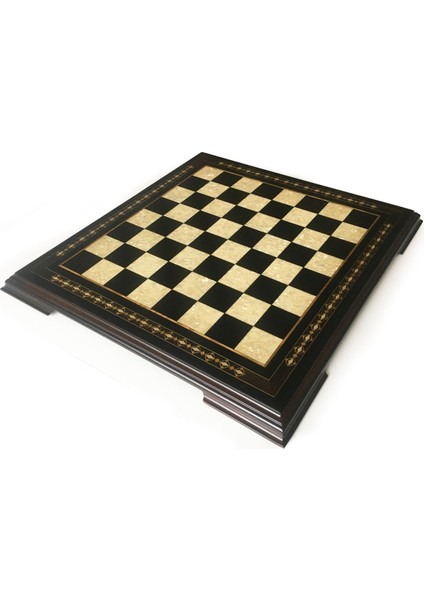 Wood Art El Yapımı Masif Ahşap Sedefli Satranç Tablası 59X59