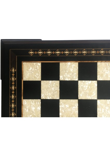 Wood Art El Yapımı Masif Ahşap Sedefli Satranç Tablası 59X59 indirimleri