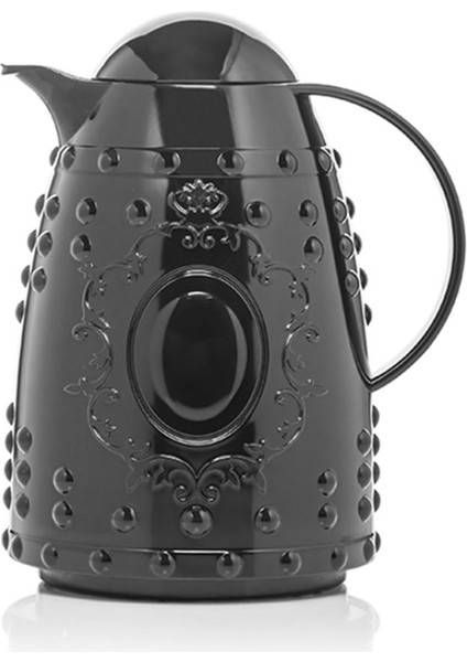 1 Lt Siyah Rölyef Termos