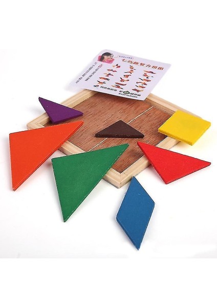 Ahşap Tangram Beyin Teaser Bulmaca Erken Eğitim Öğrenme Oyuncaklar Çocuklar Için Hediyeler Çocuklar Için Iyi fiyatları