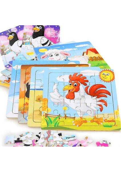(207) Ahşap Bulmaca Bebek Çocuk Oyuncak Yapboz Bulmacalar Karikatür Dinozor Hayvan Erken Eğitici Oyuncaklar Için(Yurt Dışından) fırsatları