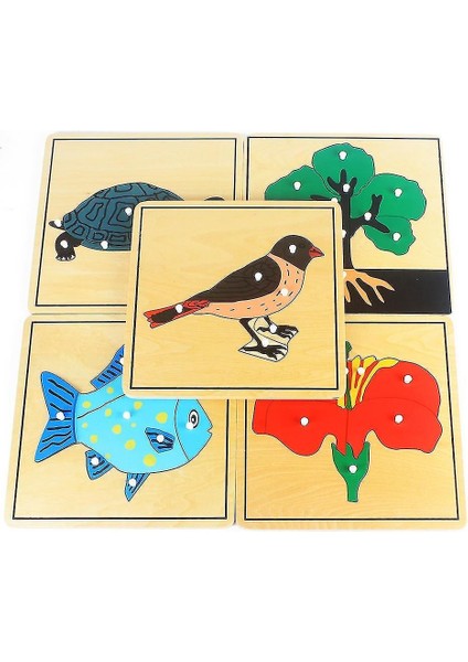 (Kuş) Bebek Oyuncak Çocuk Montessori Çiçek / Bitki / Animalspuzzle Erken Çocukluk Için Çocuk Odun