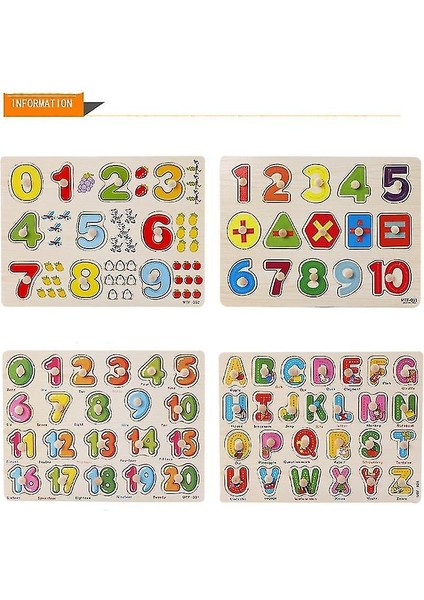 (HH080 Büyük Boy) Montessori 3D Ahşap Puzzle Eğitim Çocuk Oyuncakları El Kepçe Kurulları Oyuncaklar Erken