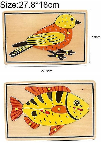 (Kuş) Bebek Oyuncak Çocuklar Montessori Bilim Oyuncaklar Hayvanlar Çocuklar Için Yapboz Erken Çocukluk(Yurt Dışından) fırsatları