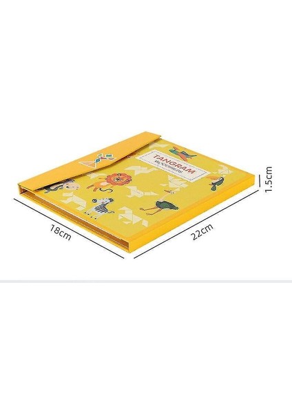 (Manyetik 3D Yapboz1) 155 Adet 3D Ahşap Yapboz Erken Çocukluk Eğitimi Geometrik Tangram