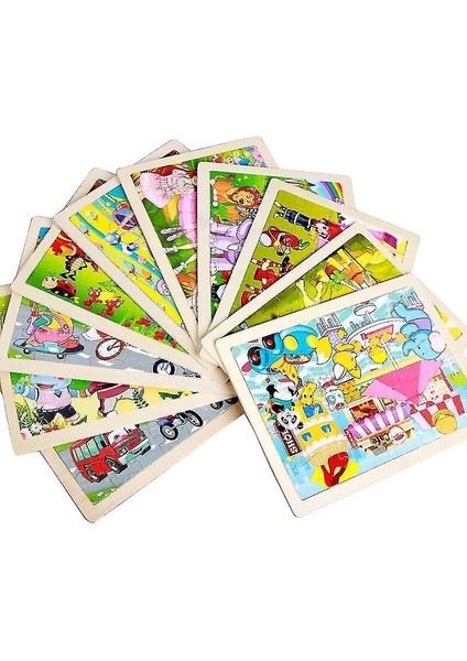 (40-Nvhaı-Tıaowu) 40 Parça Çocuklar Ahşap Bulmaca Kurulu Oyuncak Eğlenceli Karikatür Hayvan Jigsaw Erkek Kız Bebek(Yurt Dışından) fiyatları