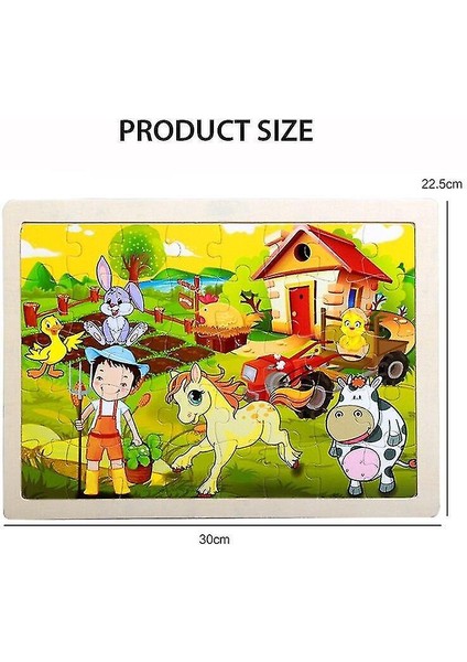 (40-Nvhaı-Tıaowu) 40 Parça Çocuklar Ahşap Bulmaca Kurulu Oyuncak Eğlenceli Karikatür Hayvan Jigsaw Erkek Kız Bebek(Yurt Dışından) fırsatları