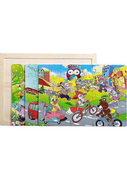 (40-Nvhaı-Tıaowu) 40 Parça Çocuklar Ahşap Bulmaca Kurulu Oyuncak Eğlenceli Karikatür Hayvan Jigsaw Erkek Kız Bebek(Yurt Dışından) indirimleri