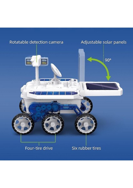 Dıy Güneş Mars Keşif Monte Dört Tekerlekli Sürücü Elektrikli Model Araba Oyuncak Çocuk Eğitimi fiyatları