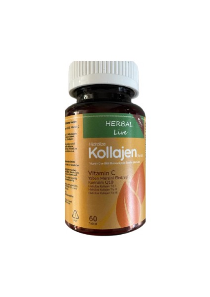 Hidrolize Kolajen Tip 1 2 3 Vitamin C Koenzim Q10 Yaban Mersini Ekstresi