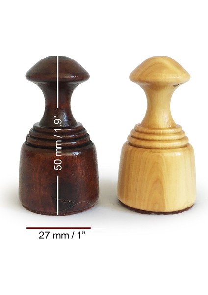 Wood Art El Yapımı Ahşap Dama Takımı 48 cm KAHVE-50MM