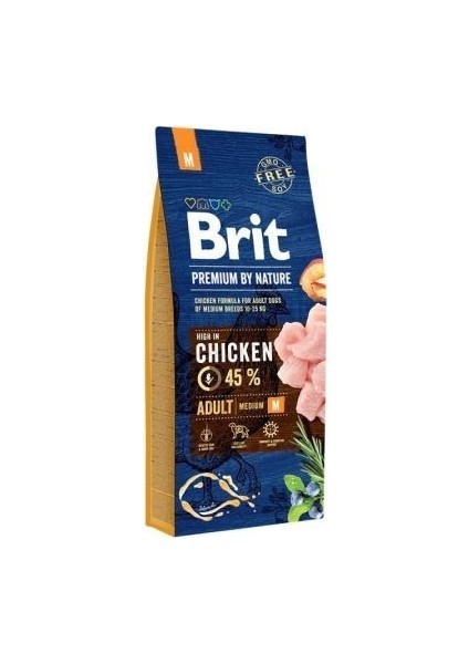 Premium Nature Orta Irk Tavuklu Yetişkin Köpek Maması 15 kg