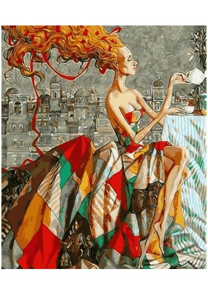 Renkler ve Kadın Sayılarla Boyama Seti Rulo 50 x 65 cm