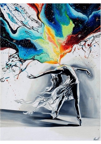 Renklerle Dans Sayılarla Boyama Seti Rulo 40 x 50 cm