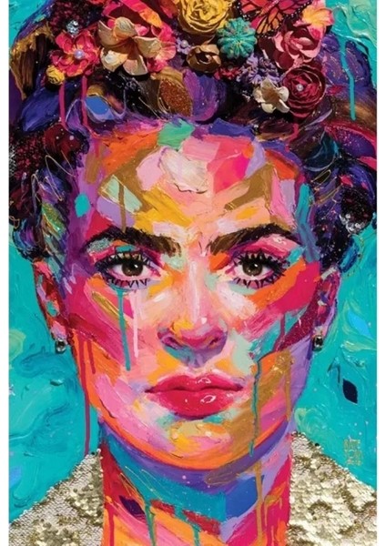 Renkli Frida Sayılarla Boyama Seti Rulo 40 x 50 cm