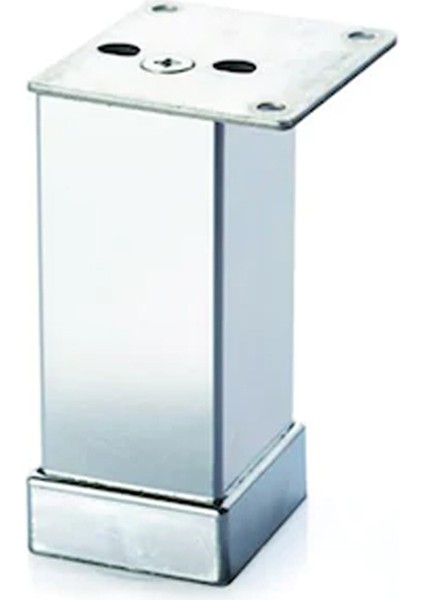 40X40 Alüminyum Düz Kare Ayak Krom 12 cm