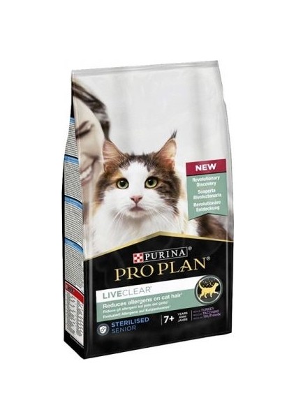 Liveclear Kısırlaştırılmış Yaşlı Kedi Maması Hindili 1,4 kg