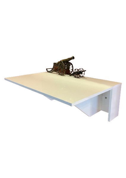 Tuliplife Duvara Monteli Raflı Katlanır Portatif Açılır Kapanır Mdf Masa 90X60 cm