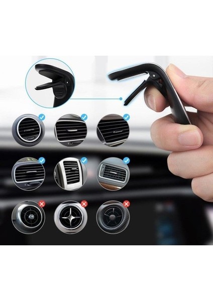 Mıknatıslı Araç Içi Telefon Tutucu Siyah modelleri