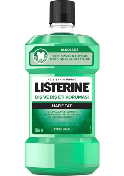  Listerine Diş ve Diş Eti Koruması Hafif Tat 500 ml