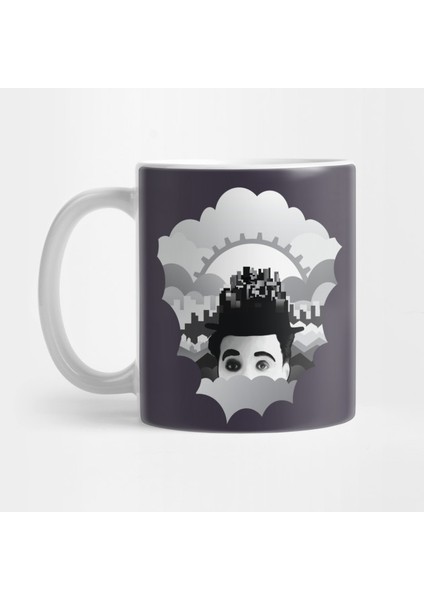 Charlie Chaplin Modern Times Abstract Tee Kupa Bardak