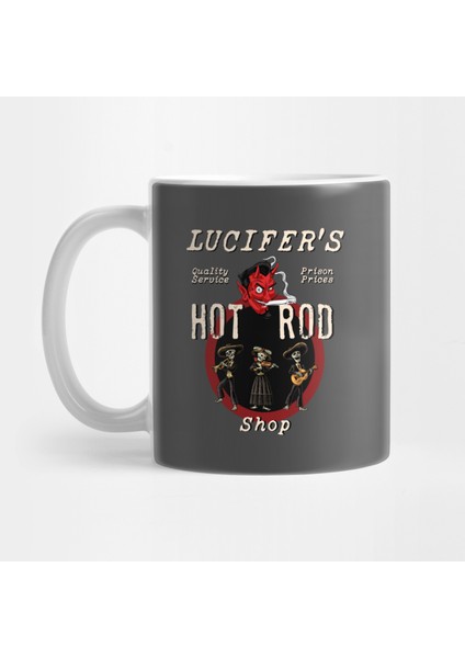 Lucifer's Hot Rod Shop Rockabilly Skeleton Mariachi Band Kupa Bardak