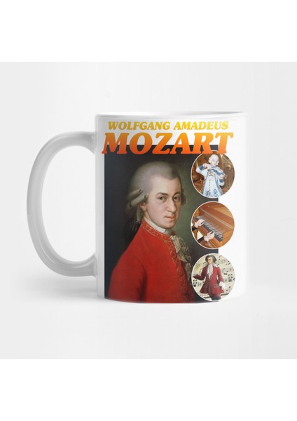 Mozart Rap Wolfgang Amadeus Mozart Cool Vintage Retro 90's Graphic Band T-Shirt Kupa Bardak