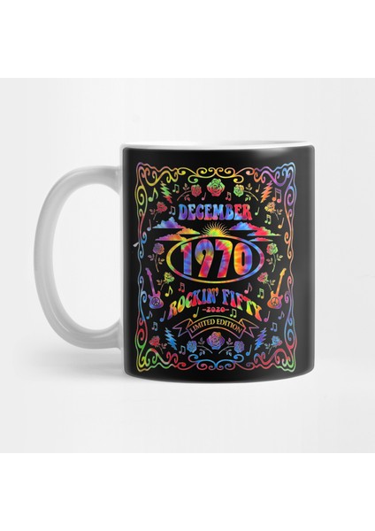 Music Festival Jam Band Hippie December 1970 50TH Birthday Psychedelic Tie Dye Kupa Bardak