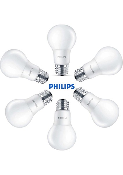 Essential 8W - 60W LED Ampul E27 Beyaz Işık 6'lı