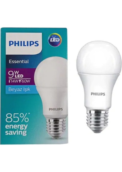 Essential 8W - 60W LED Ampul E27 Beyaz Işık 6'lı fiyatları