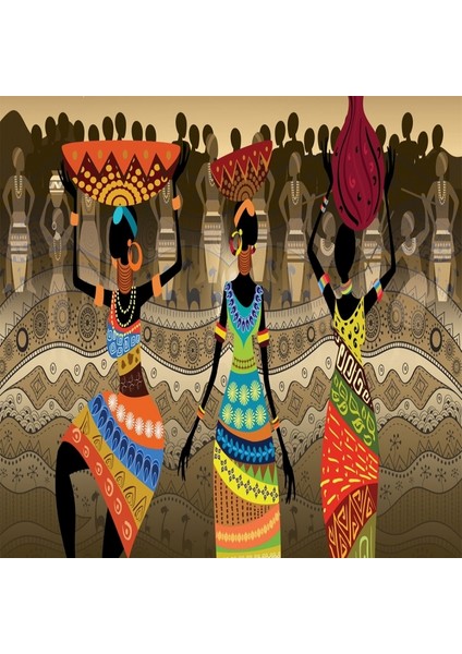 Su Taşıayn Afrikalılar Sayılarla Boyama Seti Rulo 40 x 50 cm