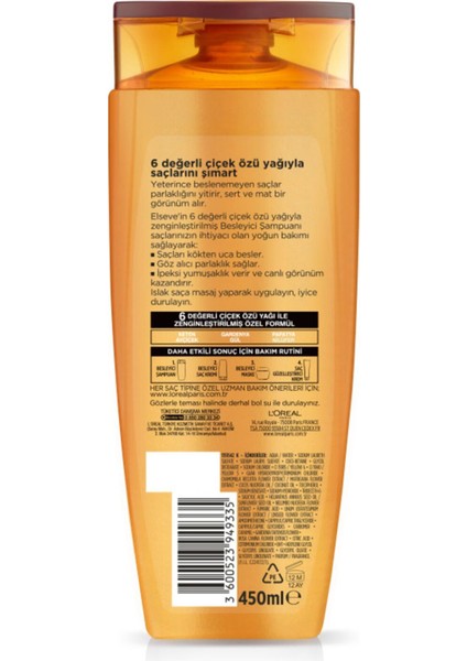 L'oreal Paris Elseve 6 Mucizevi Yağ Besleyici Bakım Şampuanı 450 ml Şampuan fiyatları