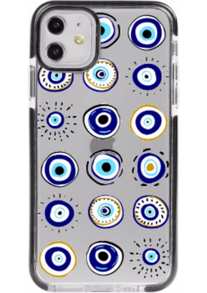 iPhone 11 anti Nazar siyah ımpact Case telefon Kılıfı