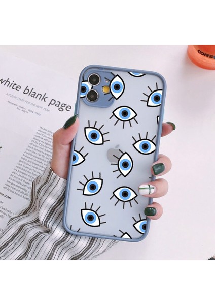 Iphone 12 Uyumlu Stil1 Nazar Boncuğu Desenli Baskı Kılıf
