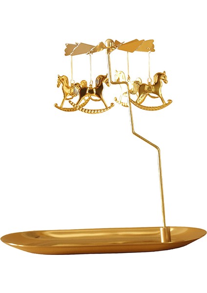 Atlı Mumluk Rotating Işık Tutucu Stand (Yurt Dışından)
