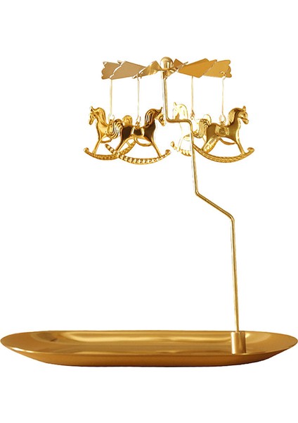Atlı Mumluk Rotating Işık Tutucu Stand (Yurt Dışından)