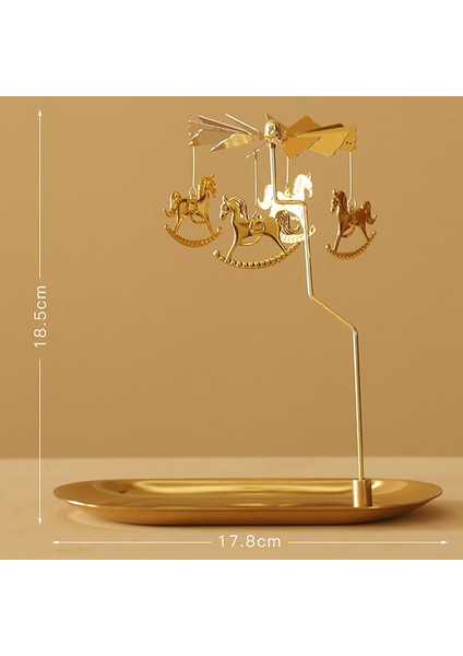 Atlı Mumluk Rotating Işık Tutucu Stand (Yurt Dışından)