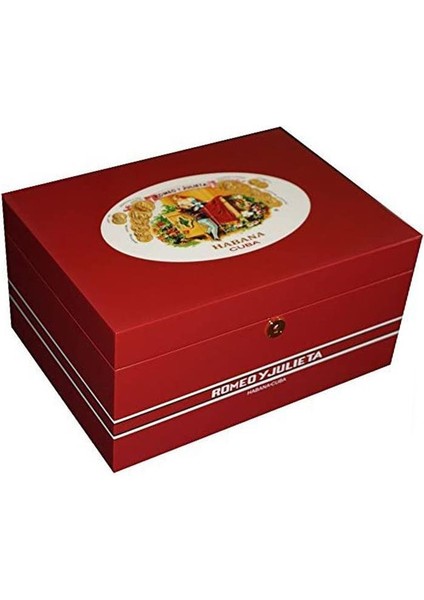 Romeo Juliet Ispanyol Sedir Kırmızı Lake Humidor Puro Kutusu 50's