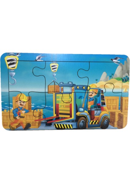 Ahşap Puzzle Ilk Yapbozum 3 Adet 6 Parçalı 18X11CM