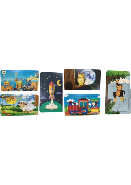 Trendy Toys Ahşap Puzzle Ilk Yapbozum 6 Adet 6 Parçalı 18X11CM