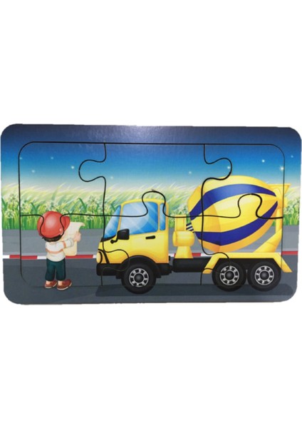 Trendy Toys Ahşap Puzzle Ilk Yapbozum 3 Adet 6 Parçalı 18X11CM