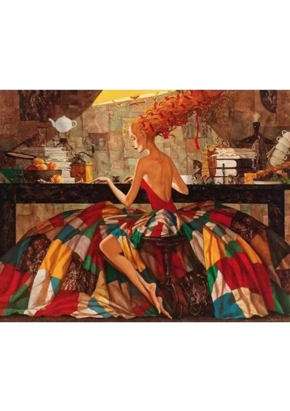 Renkli Kadın 3 Sayılarla Boyama Seti Rulo 40 x 50 cm