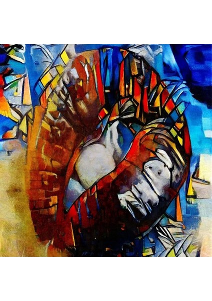 Renkli Dudak Sayılarla Boyama Seti Kasnaklı 40 x 50 cm