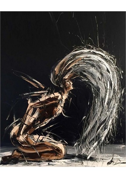 Saçların Dansı Sayılarla Boyama Seti Kasnaklı 40 x 50 cm