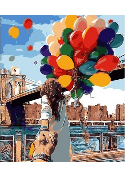 Romantik Süpriz Sayılarla Boyama Seti Kasnaklı 40 x 50 cm
